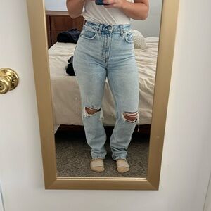 90s straight ultra high rise Abercrombie and fitch